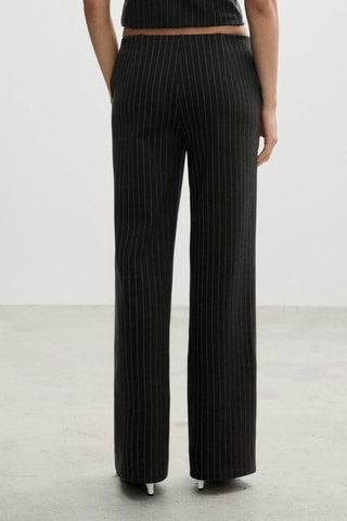 Pantalon droit maille point de Rome - Anthracite