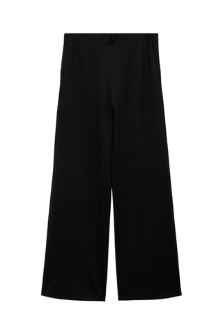 Pantalon droit maille point de Rome - Noir