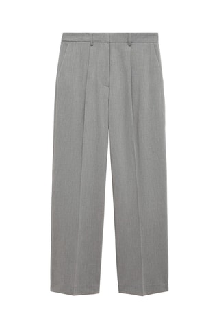 Pantalon droit pinces - Gris