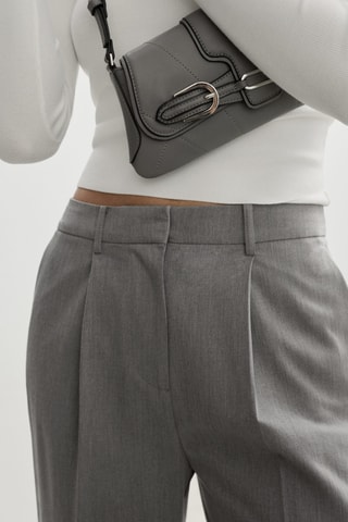 Pantalon droit pinces - Gris