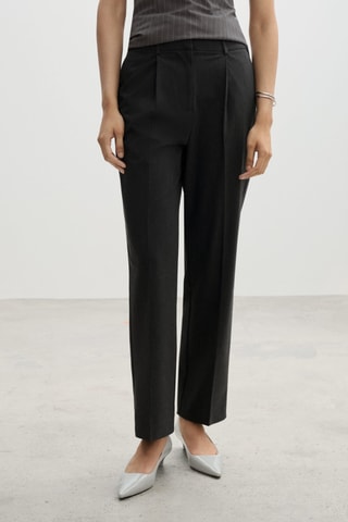 Pantalon droit pinces - Anthracite