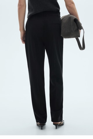 Pantalon droit pinces - Noir