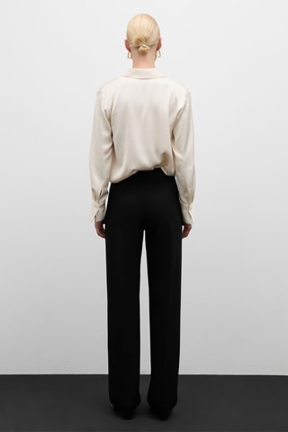 Pantalon droit coutures décoratives - Noir