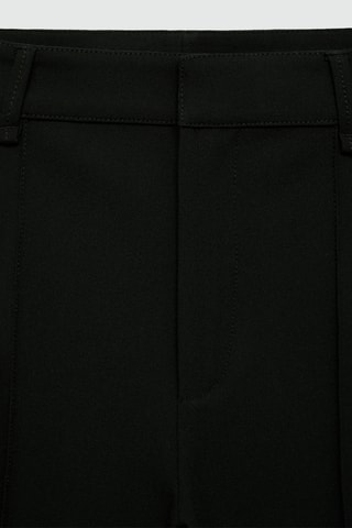 Pantalon droit coutures décoratives - Noir