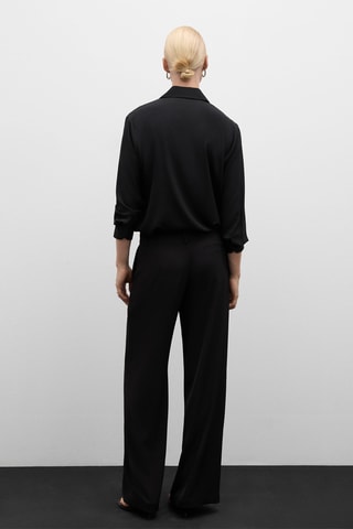 Pantalon droit pinces - Noir