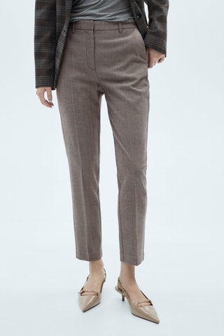Pantalon skinny taille normale - Beige