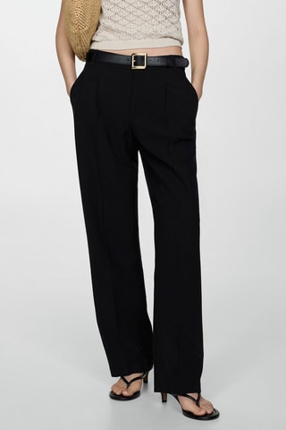 Pantalon droit pinces - Noir