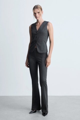 Pantalon flare coutures - Gris