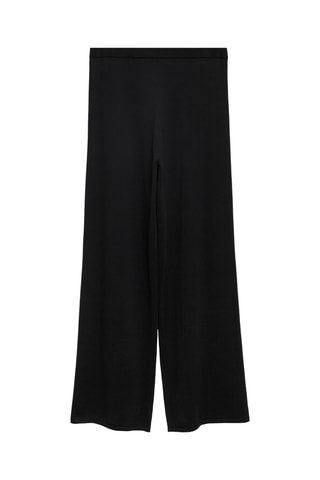 Pantalon wideleg maille fine - Noir