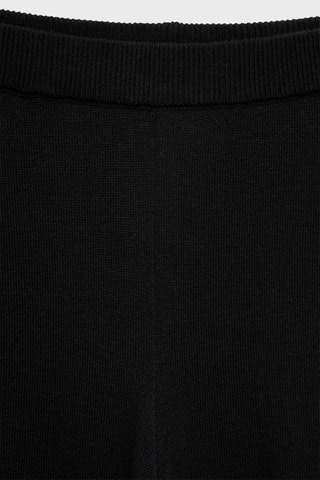 Pantalon wideleg maille fine - Noir
