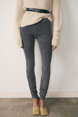 Legging ourlets froncés - Gris