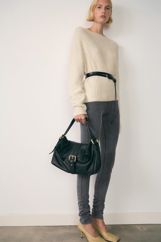 Legging ourlets froncés - Gris