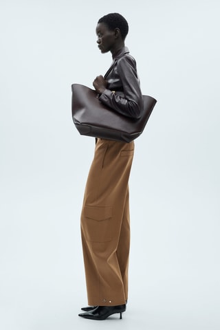 Pantalon cargo coton - Marron
