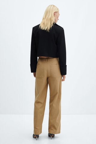 Pantalon wideleg Lyocell - Beige