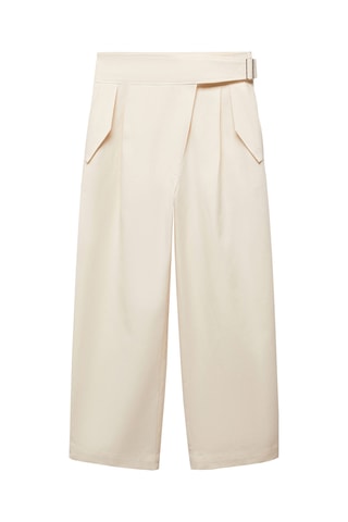 Pantalon pinces croisé - Écru