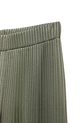 Pantalon wideleg taille élastique - Vert