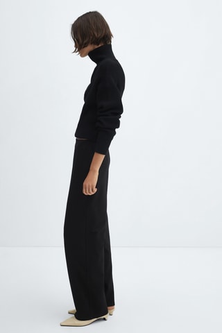 Pantalon droit taille élastique - Noir