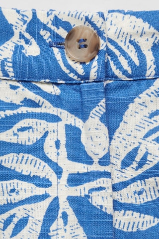 Pantalon wideleg imprimé - Bleu