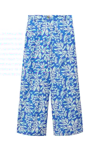 Pantalon wideleg imprimé - Bleu
