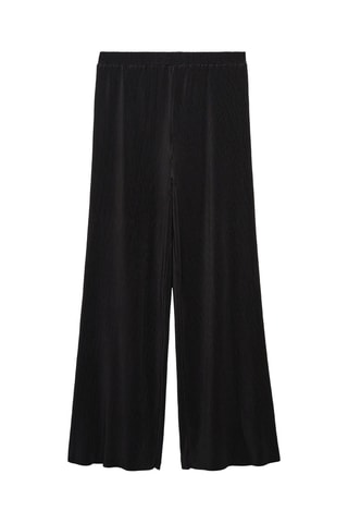 Pantalon palazzo plissé - Noir
