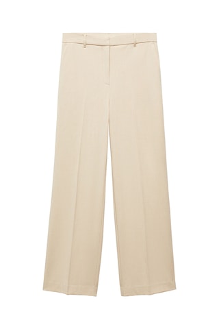 Pantalon wideleg taille basse - Beige