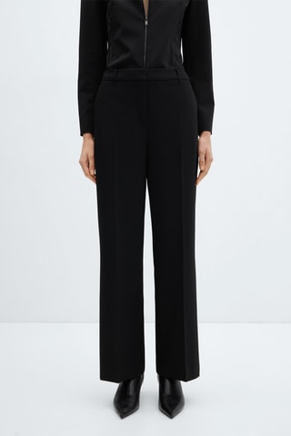 Pantalon wideleg taille basse - Noir