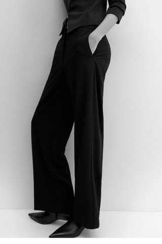 Pantalon wideleg taille basse - Noir