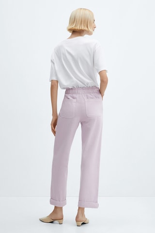 Jean slouchy taille élastique - Rose