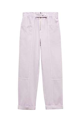 Jean slouchy taille élastique - Rose