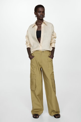 Pantalon cargo poches - Vert