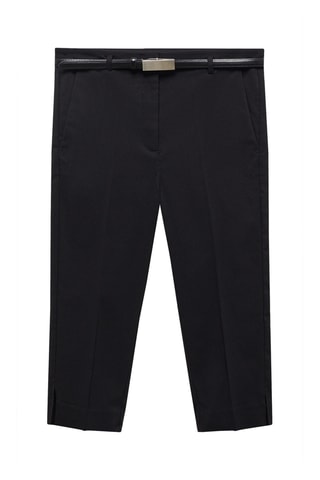 Pantalon capri ceinture - Noir