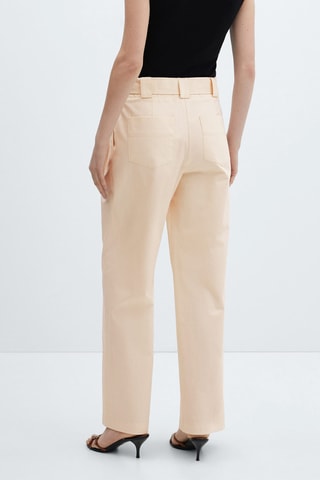 Pantalon à pinces ceinture - Écru