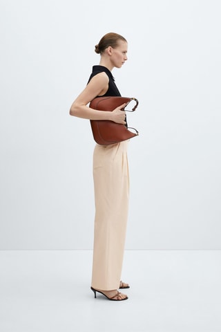 Pantalon à pinces ceinture - Écru