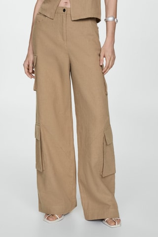 Pantalon cargo coton - Beige