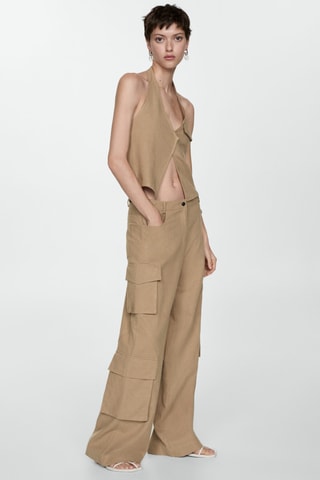 Pantalon cargo coton - Beige