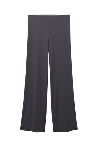 Pantalon wideleg taille élastique - Noir