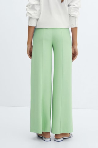Pantalon pinces wideleg - Vert