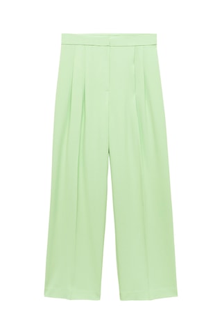 Pantalon pinces wideleg - Vert