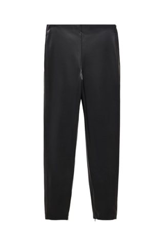 Legging similicuir ouvertures - Noir