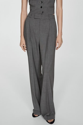 Pantalon de costume fines rayures - Gris