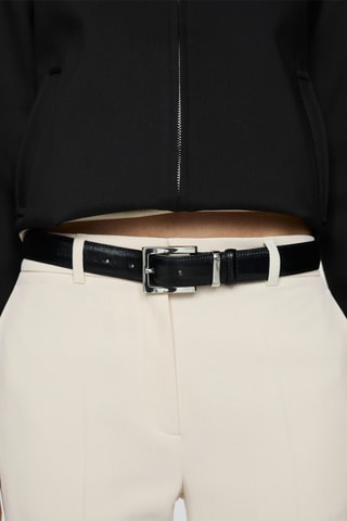 Pantalon rayures wideleg - Beige