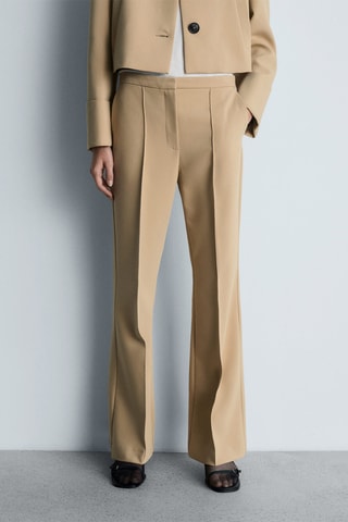 Pantalon fluide flare - Beige