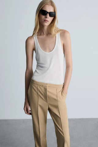 Pantalon fluide flare - Beige