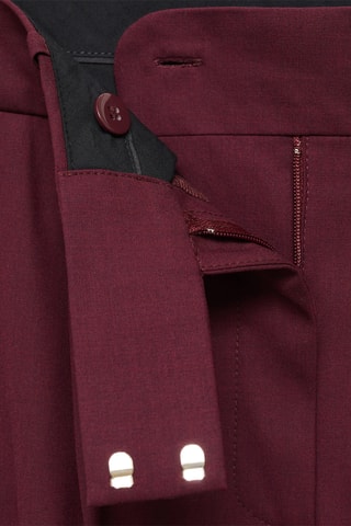 Pantalon laine pinces wideleg - Bordeaux
