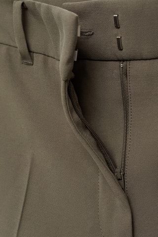 Pantalon pinces wideleg - Kaki