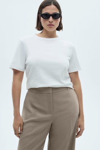 Pantalon pinces wideleg - Beige