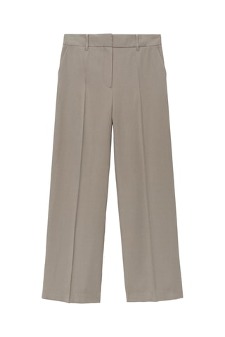Pantalon pinces wideleg - Beige