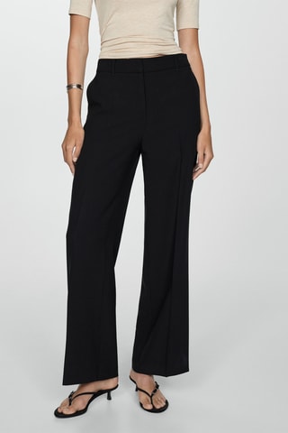Pantalon pinces wideleg - Noir
