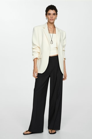 Pantalon droit pinces - Noir