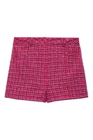 Short tweed taille normale - Fuchsia